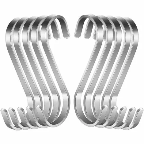 BETTERLIFE Lot De 10 Crochets En S De Suspension Multifonctions Crochets En Forme De S En Acier Inoxydable Crochet S Pour Salle De Bains Chambre Bureau Cuisine 1 BETTERLIFE Lot De 10 Crochets En S De Suspension Multifonctions Crochets En Forme De S En Acier Inoxydable Crochet S Pour Salle De Bains Chambre Bureau Cuisine