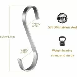 BETTERLIFE Lot De 10 Crochets En S De Suspension Multifonctions Crochets En Forme De S En Acier Inoxydable Crochet S Pour Salle De Bains Chambre Bureau Cuisine 6 BETTERLIFE Lot De 10 Crochets En S De Suspension Multifonctions Crochets En Forme De S En Acier Inoxydable Crochet S Pour Salle De Bains Chambre Bureau Cuisine -Treuil, cric, palan et accessoires Soldes Boutique 39654074 2