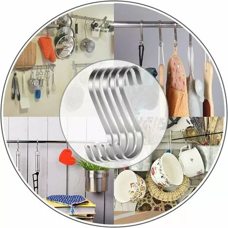 BETTERLIFE Lot De 10 Crochets En S De Suspension Multifonctions Crochets En Forme De S En Acier Inoxydable Crochet S Pour Salle De Bains Chambre Bureau Cuisine 5 BETTERLIFE Lot De 10 Crochets En S De Suspension Multifonctions Crochets En Forme De S En Acier Inoxydable Crochet S Pour Salle De Bains Chambre Bureau Cuisine – Image 5