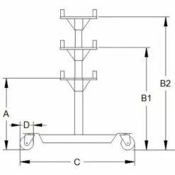 CRIC DE FOSSE 1,3 TONNES DOUBLE VÉRIN COMPAC 15486