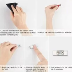 Clips Et Attache-câbles Murales 30PCS Clips Câbles Adhésifs Rangement De Câbles Fixation Auto Collant, Gestion De Câble Support Organiseur De Fils Electriques Pour TV/Chargeur/Voiture/PC/Bureau GrooFoo -Treuil, cric, palan et accessoires Soldes Boutique 40118340 5