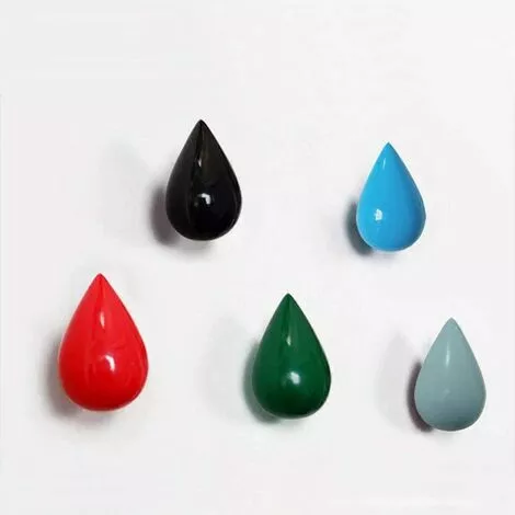 ALMI Lot De 2 Hook Pour Manteau Goutte D'eau Créatifs Crochet Décoration Murale Décoration Moderne, 7.5 X 4.8cm / Bleu 5 ALMI Lot De 2 Hook Pour Manteau Goutte D'eau Créatifs Crochet Décoration Murale Décoration Moderne, 7.5 X 4.8cm / Bleu – Image 5