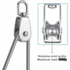 GUAZHUNIFR Poulie M50 Pivotant En Acier Inoxydable 304, Poulie De Levage Capacité De Chargement 400kg -Treuil, cric, palan et accessoires Soldes Boutique 40554742 5