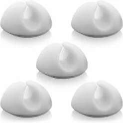 GUAZHUNIFR 5X Serre-Câbles Support De Câble Gestion Des Câbles Fixation De Câble Organisateur De Câble Pour Câbles Jusqu'à 8mm Serre-Câbles Fixation De Câbles Gestion Des Câbles Blanc