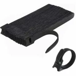 AIDUCHO Attache Cable[100 Pcs], Sangles Sangles Câble, Réutilisables Serre Cable, Organisateur Rangement Cable, Pour Attacher Les Câbles, Gaines, Fils PC, Fils Électriques Etc(Noir)