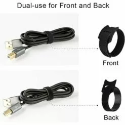 AIDUCHO Attache Cable[100 Pcs], Sangles Sangles Câble, Réutilisables Serre Cable, Organisateur Rangement Cable, Pour Attacher Les Câbles, Gaines, Fils PC, Fils Électriques Etc(Noir) -Treuil, cric, palan et accessoires Soldes Boutique 40916630 5