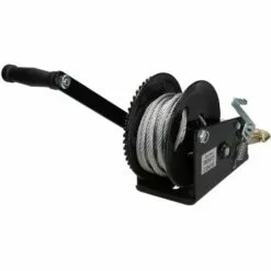 ECD GERMANY Treuil Manuel 1500 Kg Multifonctionnel Noir Avec Crochet Câble Métallique De 10m -Treuil, cric, palan et accessoires Soldes Boutique 41374711 3