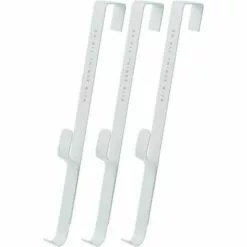 BETTERLIFE BETTE Lot De 3 Crochets De Porte Pour Salle De Bain - Crochets à Double Crochet à Utiliser Comme Support Pour Vêtements, Chapeaux - Crochets Muraux - Crochets De Rangement Pour Vêtements (Blanc)
