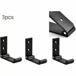 BETTERLIFE BETTE 3Pcs Crochet De Suspension Mural En Alliage D'Aluminium Patères Pliables à 90 °, Crochet Pliant Crochet De Porte-Manteau Pliable Vis Pour Bureau, Cuisine, Chambre (Noir)