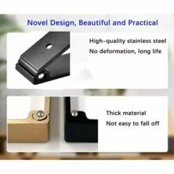 BETTERLIFE BETTE 3Pcs Crochet De Suspension Mural En Alliage D'Aluminium Patères Pliables à 90 °, Crochet Pliant Crochet De Porte-Manteau Pliable Vis Pour Bureau, Cuisine, Chambre (Noir) -Treuil, cric, palan et accessoires Soldes Boutique 41558236 3