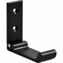 BETTERLIFE BETTE Lot De 2 Crochets Muraux Pliables En Aluminium Pour Casque Audio, Crochets Invisibles Pour Vêtements, Cuisine, Salle De Bain, Bureau, Salon, Armoire (Noir)