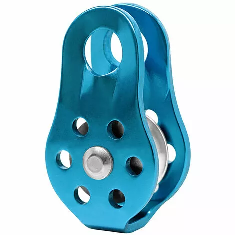 DEVENIRRICHE Grande Poulie De Sauvetage Simple/double Réa Avec Plaque Pivotante, Poulie En Alliage D'aluminium, Bleu 2 DEVENIRRICHE Grande Poulie De Sauvetage Simple/double Réa Avec Plaque Pivotante, Poulie En Alliage D'aluminium, Bleu – Image 2