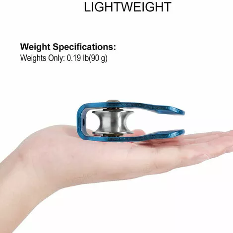 DEVENIRRICHE Grande Poulie De Sauvetage Simple/double Réa Avec Plaque Pivotante, Poulie En Alliage D'aluminium, Bleu 5 DEVENIRRICHE Grande Poulie De Sauvetage Simple/double Réa Avec Plaque Pivotante, Poulie En Alliage D'aluminium, Bleu – Image 5