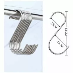 GUAZHUNIFR Lot De 20pcs Crochets En S De Suspension Multifonctions Crochets En Forme De S En Acier Inoxydable Crochet S Pour Salle De Bains Chambre Bureau Cuisine -Treuil, cric, palan et accessoires Soldes Boutique 41869232 5