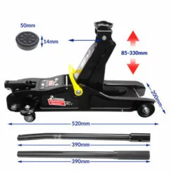DEUBA Set Cric Hydraulique Et Clé Dynamométrique 2 Tonnes Voiture Levée 85-330 Mm -Treuil, cric, palan et accessoires Soldes Boutique 41917693 5