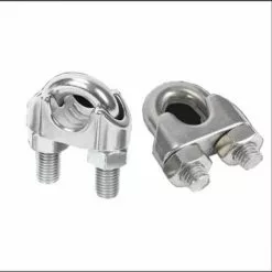 GUAZHUNIFR Lot De 10 Serre-câbles En Acier Galvanisé De 2 Mm - Forme En étrier Pour Câble En Acier, Câble, Fils, Serre-câbles