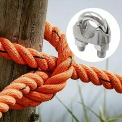 GUAZHUNIFR Lot De 10 Serre-câbles En Acier Galvanisé De 2 Mm - Forme En étrier Pour Câble En Acier, Câble, Fils, Serre-câbles -Treuil, cric, palan et accessoires Soldes Boutique 42188027 4