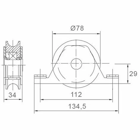 ESTEBRO Roue Gorge U Sur Roulement Pour Portail 20mm à Encastrer - Ø80mm 2 ESTEBRO Roue Gorge U Sur Roulement Pour Portail 20mm à Encastrer - Ø80mm – Image 2