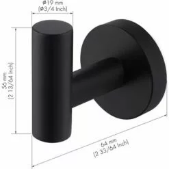 Crochet Mural Porte Serviette Salle De Bain Crochets Patère Noir Mat Acier Inoxydable SUS304 Porte Manteau Support Porte-Serviettes Rangement GrooFoo (le Noir*1) 6 Crochet Mural Porte Serviette Salle De Bain Crochets Patère Noir Mat Acier Inoxydable SUS304 Porte Manteau Support Porte-Serviettes Rangement GrooFoo (le Noir*1) -Treuil, cric, palan et accessoires Soldes Boutique 42546631 2