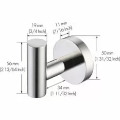 Crochets Pour Serviettes Porte-serviettes Mural Support De Crochet Salle De Bain Support Serviette SUS304 Acier Inoxydable Porte Rangement GrooFoo (Poli *1 ) -Treuil, cric, palan et accessoires Soldes Boutique 42547664 2