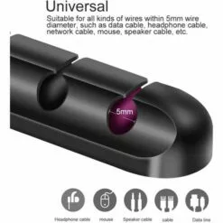 Clips Et Attache-câbles Murales Pinces Pour Câbles Organisateur De Gestion Des Câbles, Crochets Adhésifs, Support De Câble Pour Câbles D'alimentation Et Câbles Pour Accessoires De Charge, Câble De Souris, PC, Bureau Et Maison GrooFoo (5) -Treuil, cric, palan et accessoires Soldes Boutique 42547973 3