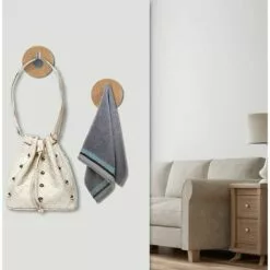 Crochet Adhésif, Adhésives Porte Crochet,304 Acier Inoxydable Et Crochets De Robe En Bambou, Crochet Pour Ceinture Suspendue, Foulards, Casque, Manteaux Dans La Maison Et La Cuisine GrooFoo (1 Pièces) -Treuil, cric, palan et accessoires Soldes Boutique 42548212 4