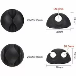 Attache-fils 12 Pack Clips De Câble Durable, Rangements De Câbles Et Serre-câbles, Organiseur Et Gestion De Bureau Pour TV PC Ordinateur Portable Maison Etc, Noir GrooFoo -Treuil, cric, palan et accessoires Soldes Boutique 42548301 3