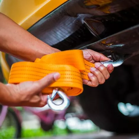 PrimeMatik - Sangle De Chargement Avec Crochet De Sécurité 6m X 50mm 5000Kg Pour Le Levage Et Le Remorquage, Couleur Orange 3 PrimeMatik - Sangle De Chargement Avec Crochet De Sécurité 6m X 50mm 5000Kg Pour Le Levage Et Le Remorquage, Couleur Orange – Image 3