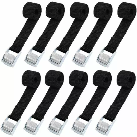 HIASDFLS 10Pcs 2*39Cm Sangle D'Arrimage Kit De Fixation Pour Moto/ Voiture/ Porte Vélo Sangle De Serrage Charge Maximale 500 Kg - Noir 1 HIASDFLS 10Pcs 2*39Cm Sangle D'Arrimage Kit De Fixation Pour Moto/ Voiture/ Porte Vélo Sangle De Serrage Charge Maximale 500 Kg - Noir