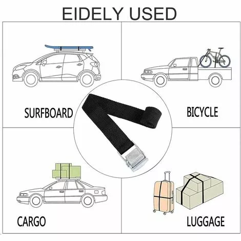 HIASDFLS 10Pcs 2*39Cm Sangle D'Arrimage Kit De Fixation Pour Moto/ Voiture/ Porte Vélo Sangle De Serrage Charge Maximale 500 Kg - Noir 5 HIASDFLS 10Pcs 2*39Cm Sangle D'Arrimage Kit De Fixation Pour Moto/ Voiture/ Porte Vélo Sangle De Serrage Charge Maximale 500 Kg - Noir – Image 5