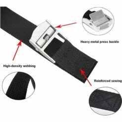 TANABATA Tendeur à Cliquet Sangle à Griffe Sangles D'arrimage Sangle De Fixation - Sangles De Serrage 6 Pièces 25mm X 500mm Kit Sangle D'arrimage Noir Pour Transport Moto, Camion Sangle Arrimage, Charge Maximale 250 Kg -Treuil, cric, palan et accessoires Soldes Boutique 43186662 2