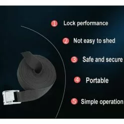 TANABATA Tendeur à Cliquet Sangle à Griffe Sangles D'arrimage Sangle De Fixation - Sangles De Serrage 6 Pièces 25mm X 500mm Kit Sangle D'arrimage Noir Pour Transport Moto, Camion Sangle Arrimage, Charge Maximale 250 Kg -Treuil, cric, palan et accessoires Soldes Boutique 43186662 4