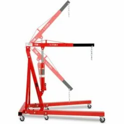 EBERTH Grue D’atelier Chèvre De Levage Dune Puissance Maximale De 1000kg, Grue Hydraulique Pour Latelier Avec Flèche De Grue Réglable En 4 Positions 1050-1590mm, Pliable, 6 Roues Pivotantes -Treuil, cric, palan et accessoires Soldes Boutique 4333295 3