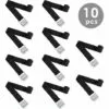 BAMNY 10PCS Sangle D'Arrimage, 2*40CM Kit De Fixation Avec Sangle De Serrage Boucle De Serrage, Pour Moto, Voiture, Porte Vélo, Puissance De Traction: 800 Kg / Pièce(40CM, Nior)