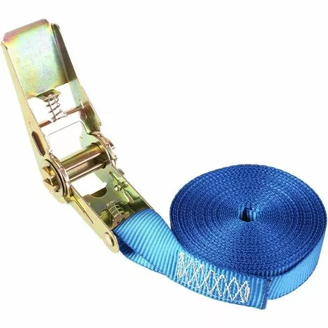 PEDY 10 PCS Sangle à Cliquet Sangle D'Arrimage En Polyester, Sangles De Serrage Avec Tendeur à Cliquet, Capacité De 400 Kg/Pièce, Certifié CE, 6M X 25MM - Bleu 3 PEDY 10 PCS Sangle à Cliquet Sangle D'Arrimage En Polyester, Sangles De Serrage Avec Tendeur à Cliquet, Capacité De 400 Kg/Pièce, Certifié CE, 6M X 25MM - Bleu – Image 3