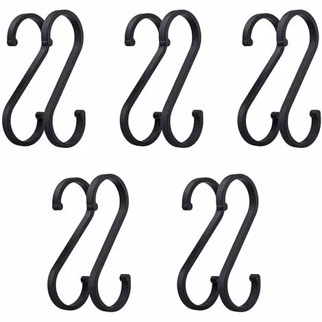 S Crochet En Métal Antirouille Crochet Forme S Pour Cuisine Salle De Bain Chambre à Coucher Bureau Et Jardin 2.7*7.5cm Fontainebleau 10Pcs Noir 1 S Crochet En Métal Antirouille Crochet Forme S Pour Cuisine Salle De Bain Chambre à Coucher Bureau Et Jardin 2.7*7.5cm Fontainebleau 10Pcs Noir