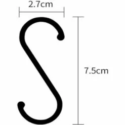 S Crochet En Métal Antirouille Crochet Forme S Pour Cuisine Salle De Bain Chambre à Coucher Bureau Et Jardin 2.7*7.5cm Fontainebleau 10Pcs Noir 7 S Crochet En Métal Antirouille Crochet Forme S Pour Cuisine Salle De Bain Chambre à Coucher Bureau Et Jardin 2.7*7.5cm Fontainebleau 10Pcs Noir -Treuil, cric, palan et accessoires Soldes Boutique 44813529 3