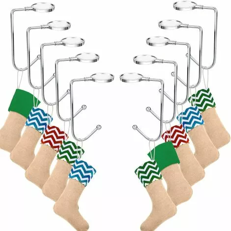 BRIDAY Crochet De Sac à Main Crochet En Métal Crochet De Suspension Pour Sac De Sécurité Clips De Poignée Pour Table (10) 2 BRIDAY Crochet De Sac à Main Crochet En Métal Crochet De Suspension Pour Sac De Sécurité Clips De Poignée Pour Table (10) – Image 2
