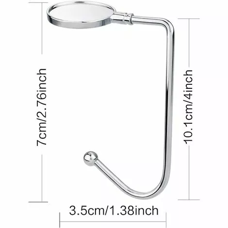 BRIDAY Crochet De Sac à Main Crochet En Métal Crochet De Suspension Pour Sac De Sécurité Clips De Poignée Pour Table (10) 5 BRIDAY Crochet De Sac à Main Crochet En Métal Crochet De Suspension Pour Sac De Sécurité Clips De Poignée Pour Table (10) – Image 5