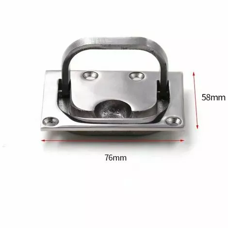 76mm Flush Flush Pull Handle Square 316 Anneau De Levage De Polissage En Acier Inoxydable,Irisfr(1pcs) 2 76mm Flush Flush Pull Handle Square 316 Anneau De Levage De Polissage En Acier Inoxydable,Irisfr(1pcs) – Image 2