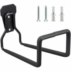 GUAZHUNIFR Support Mural Pour Tuyau D'arrosage, Enrouleur De Tuyau D'arrosage, Crochet De Stockage Pour Tuyau D'arrosage, Pour Jardin, Pelouse, Cour, Fer Forgé, Noir (crochet De Tuyau) Guazhuni