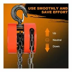 Palan à Chaîne Manuel DEWINNER 1T Avec Crochet Robuste, Hauteur De Levage 3M, Rouge - Rouge -Treuil, cric, palan et accessoires Soldes Boutique 48679200 3