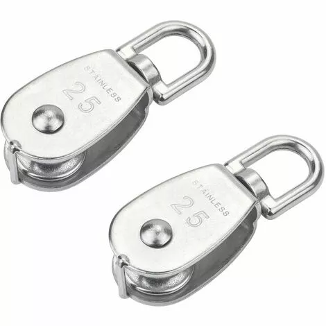 ELLE Poulie Simple En Acier Inoxydable M25 304, Poulie à Poulie Simple 25 MM, Câble De Câble Métallique Lisse à Crochet Pivotant Pour Grue (5 Pièces) 4 ELLE Poulie Simple En Acier Inoxydable M25 304, Poulie à Poulie Simple 25 MM, Câble De Câble Métallique Lisse à Crochet Pivotant Pour Grue (5 Pièces) – Image 4