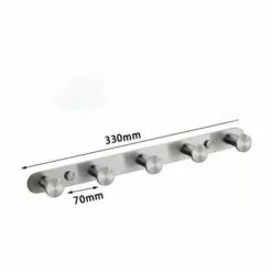 ELLE Crochet Mural Utilitaire Avec 5 Crochets Porte-manteau En Acier Inoxydable Porte-serviettes Ensemble D'accessoires Pour Commode De Salle De Bain (Or) -Treuil, cric, palan et accessoires Soldes Boutique 49383440 3