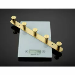 ELLE Crochet Mural Utilitaire Avec 5 Crochets Porte-manteau En Acier Inoxydable Porte-serviettes Ensemble D'accessoires Pour Commode De Salle De Bain (Or) -Treuil, cric, palan et accessoires Soldes Boutique 49383440 5