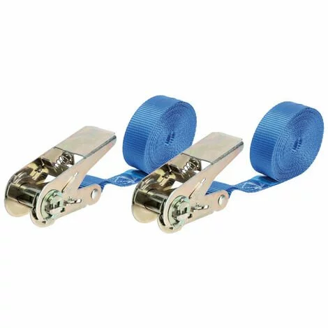 ABTECH Lot De 2 Sangles D'arrimage à Cliquet 500 Kg - 5m X 25mm 1 ABTECH Lot De 2 Sangles D'arrimage à Cliquet 500 Kg - 5m X 25mm