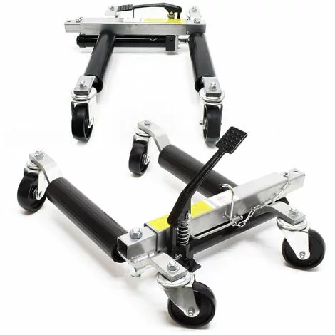 WILTEC Paire Chariots Déplacement 2x Crics Go Jack Hydraulique 680kg Pce Chrage Jusqu'à 30cm Largeur Pneu 1 WILTEC Paire Chariots Déplacement 2x Crics Go Jack Hydraulique 680kg Pce Chrage Jusqu'à 30cm Largeur Pneu