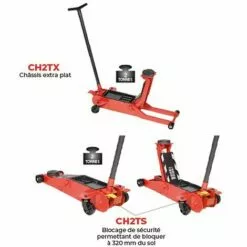 APPAREIL DE LEVAGE - MATISERE Cric Rouleur Professionnel - Capacité 2000kg / Élévation 145 à 500mm - CH2T -Treuil, cric, palan et accessoires Soldes Boutique 50824365 3