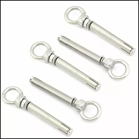 ALMI Vis M6x80mm De Boulon à œil à Expansion Avec Anneau De Levage En Acier Inoxydable 5 Pack 3 ALMI Vis M6x80mm De Boulon à œil à Expansion Avec Anneau De Levage En Acier Inoxydable 5 Pack – Image 3