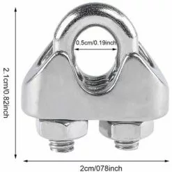 VERSAILLESFR Serre-câbles Étrie M3, 12 Pcs U Boulon Clip De Câble En Acier Inoxydable Pour Fixer Les Câbles, Connecter La Corde à Linge De La Visière (Acier Inoxydable 304), Versailles -Treuil, cric, palan et accessoires Soldes Boutique 50932781 5